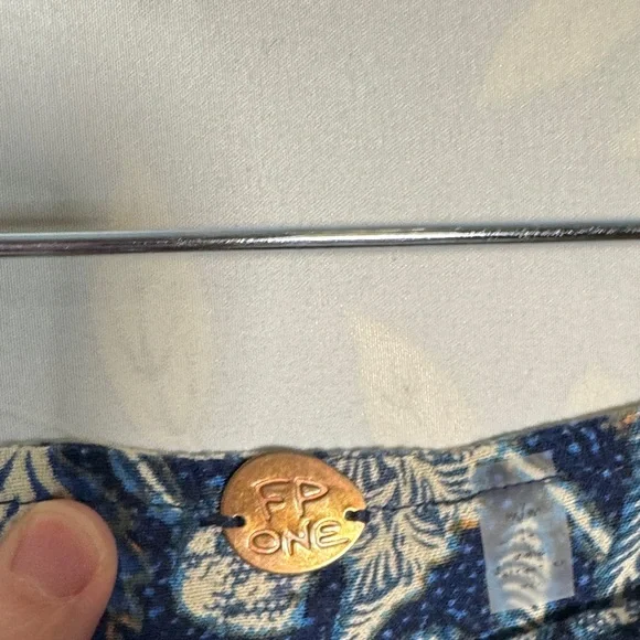 Free People Navy Wide-Leg Pants - Picture 2 of 4